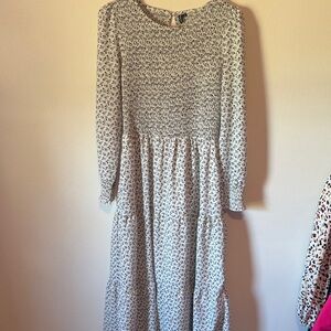 Chic Long Sleeve Floral Dress